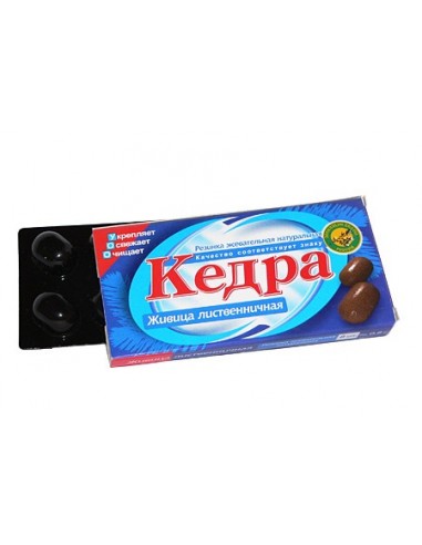 Kedra chewing gum larch resin