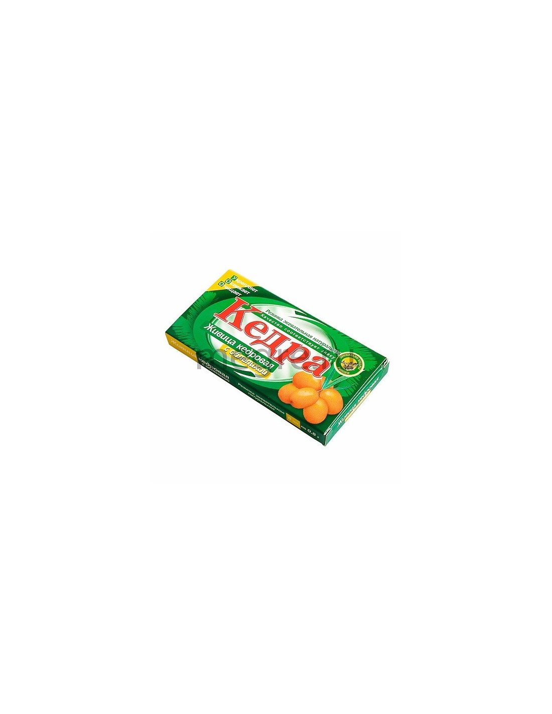 Kedra chewing gum with cedar resin and sea buckthorn 8 pcs